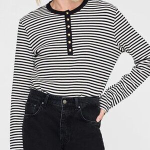 NWT Anine Bing Alessia Long Sleeve Top